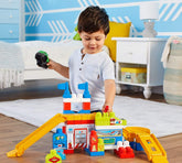 Mega Bloks First Builders Race Car Garage with Big Building Blocks, Building Toys for Toddlers (60 Pieces) Multicolor